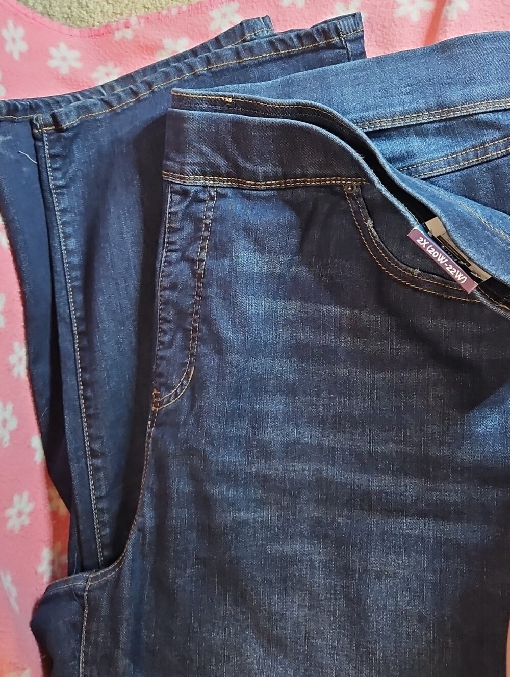Terra & Sky Dark Blue Wide-Leg Jeans